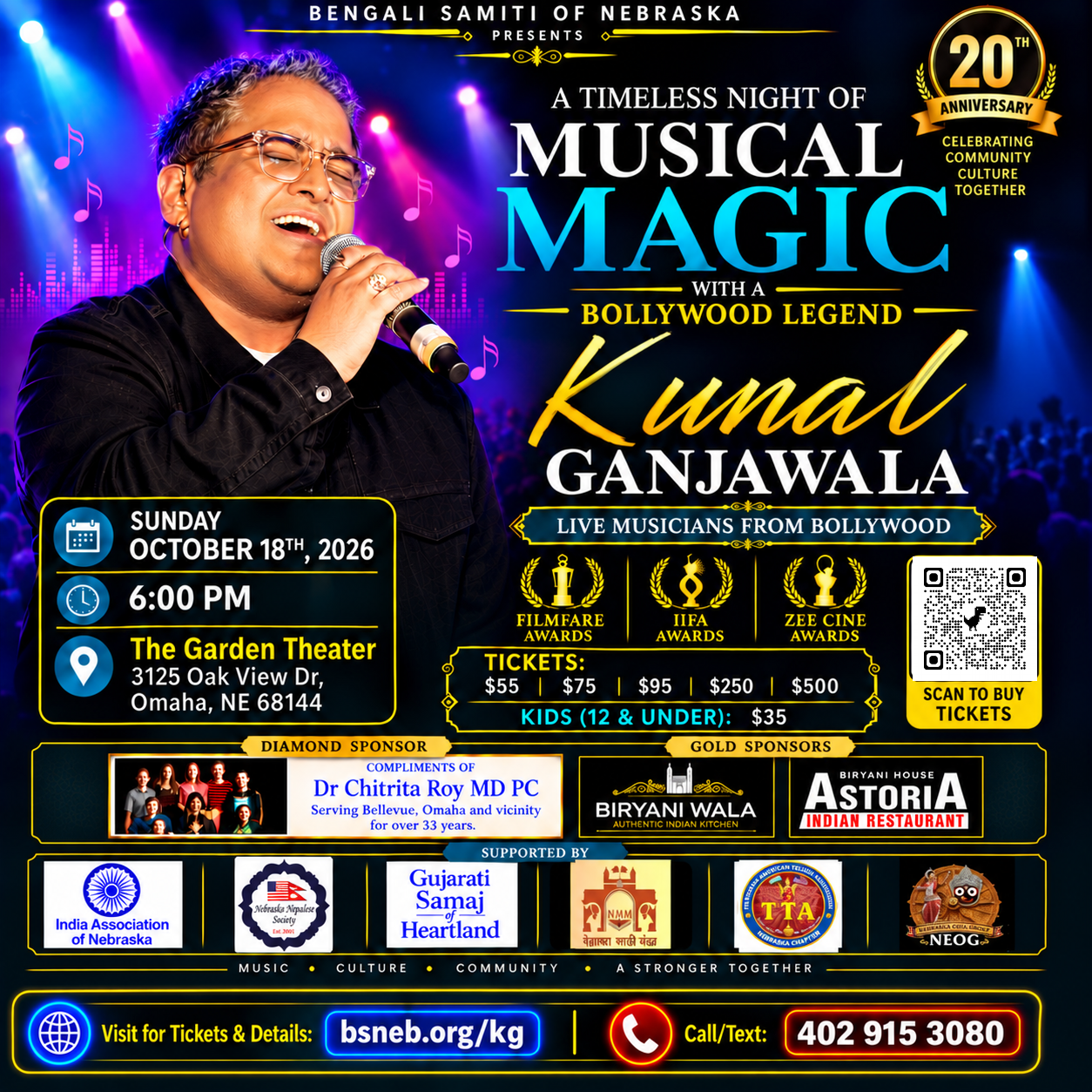 Kunal Ganjawala Bollywood Live in Concert - Bengali Samiti of Nebraska